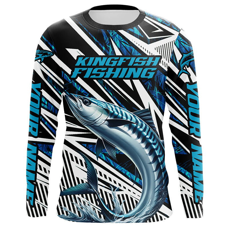 King Mackerel Fishing Custom Long Sleeve Performance, Kingfish Saltwater Fishing