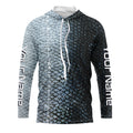 Chinook King Salmon Fishing Scales Custom Long Sleeve Fishing, Salmon Fishing