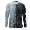 Chinook King Salmon Fishing Scales Custom Long Sleeve Fishing, Salmon Fishing