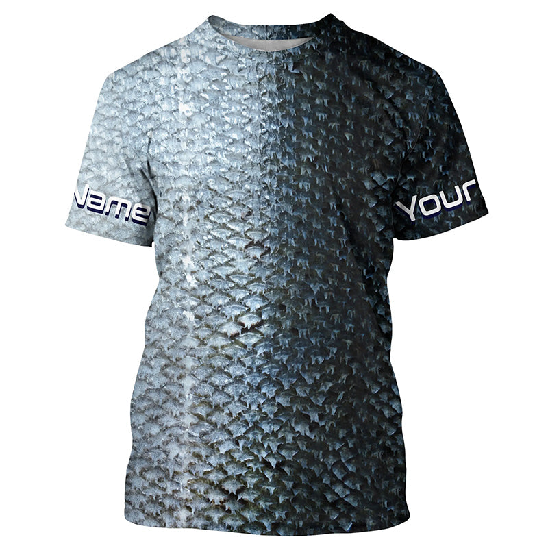 Chinook King Salmon Fishing Scales Custom Long Sleeve Fishing, Salmon Fishing