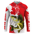 Canada flag Walleye Custom Fishing, Angry Walleye Fishing