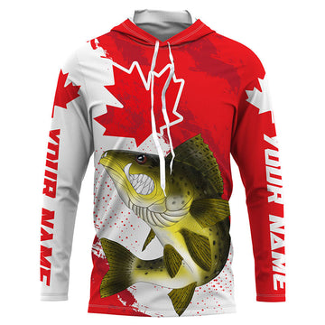 Canada flag Walleye Custom Fishing, Angry Walleye Fishing