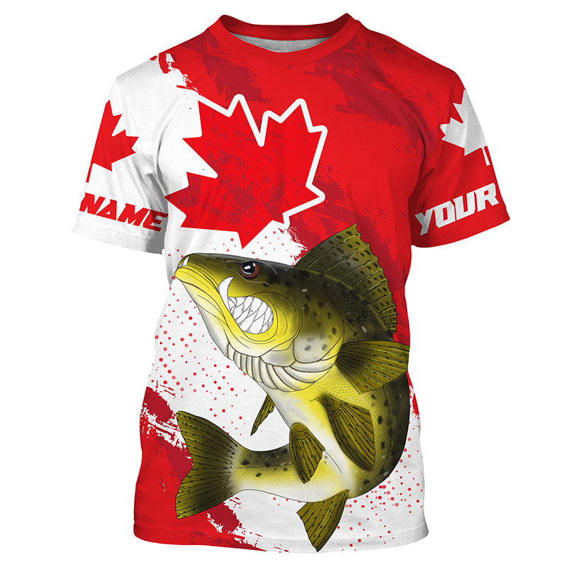 Canada flag Walleye Custom Fishing, Angry Walleye Fishing