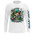 Wishin' I Was Fishin' Custom Funny Bass Christmas Fishing Bass Christmas Fishing Gifts