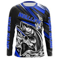 Personalized Walleye Fishing, Walleye Fishing Long Sleeve Tournament Fishing | Blue