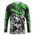 Personalized Walleye Fishing, Walleye Fishing Long Sleeve Tournament Fishing | Green