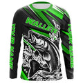 Personalized Walleye Fishing, Walleye Fishing Long Sleeve Tournament Fishing | Green