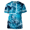 Custom Saltwater Long sleeve Fishing UV Protection, Sea wave camo Fishing