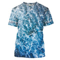 Custom Saltwater Long sleeve Fishing UV Protection, Sea wave camo Fishing
