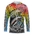 Rainbow Trout Fly Fishing Custom Long Sleeve Tournament Fishing, Trout Fishing