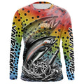Rainbow Trout Fly Fishing Custom Long Sleeve Tournament Fishing, Trout Fishing