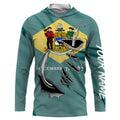 Delaware Flag 3D Fish Hook UV Protection Custom Long Sleeve performance Fishing IPHW487
