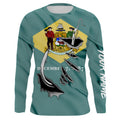 Delaware Flag 3D Fish Hook UV Protection Custom Long Sleeve performance Fishing IPHW487