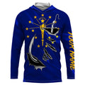 Indiana Flag 3D Fish Hook UV Protection Custom Long Sleeve performance Fishing IPHW489