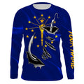 Indiana Flag 3D Fish Hook UV Protection Custom Long Sleeve performance Fishing IPHW489