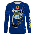 Maine Flag 3D Fish Hook UV Protection Custom Long Sleeve performance Fishing IPHW492