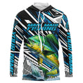 Custom Mahi Mahi Long Sleeve Tournament Fishing, Mahimahi Fishing | Blue Camo