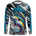 Custom Yellowfin Tuna Long Sleeve Tournament Fishing, Tuna Fishing | Blue Camo