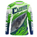 River Blue Catfish Custom Long Sleeve Fishing, Catfish Tournament Fishing apparel | green