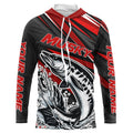 Personalized Musky Fishing, Muskie Long Sleeve Tournament Fishing | Red