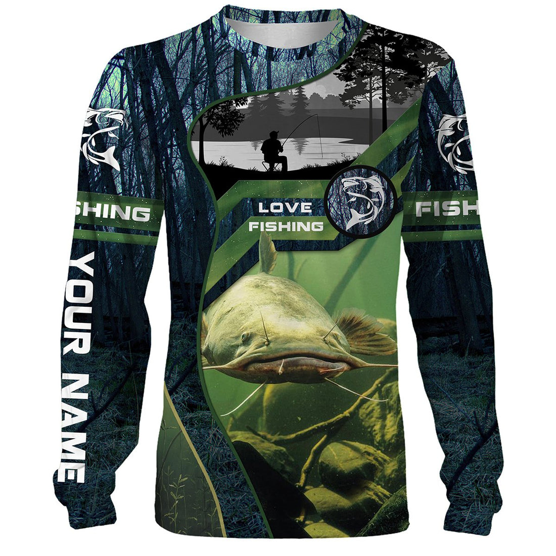 Flathead Catfish Custom name All over print - personalized fishing gift, women and kid - IPH1312