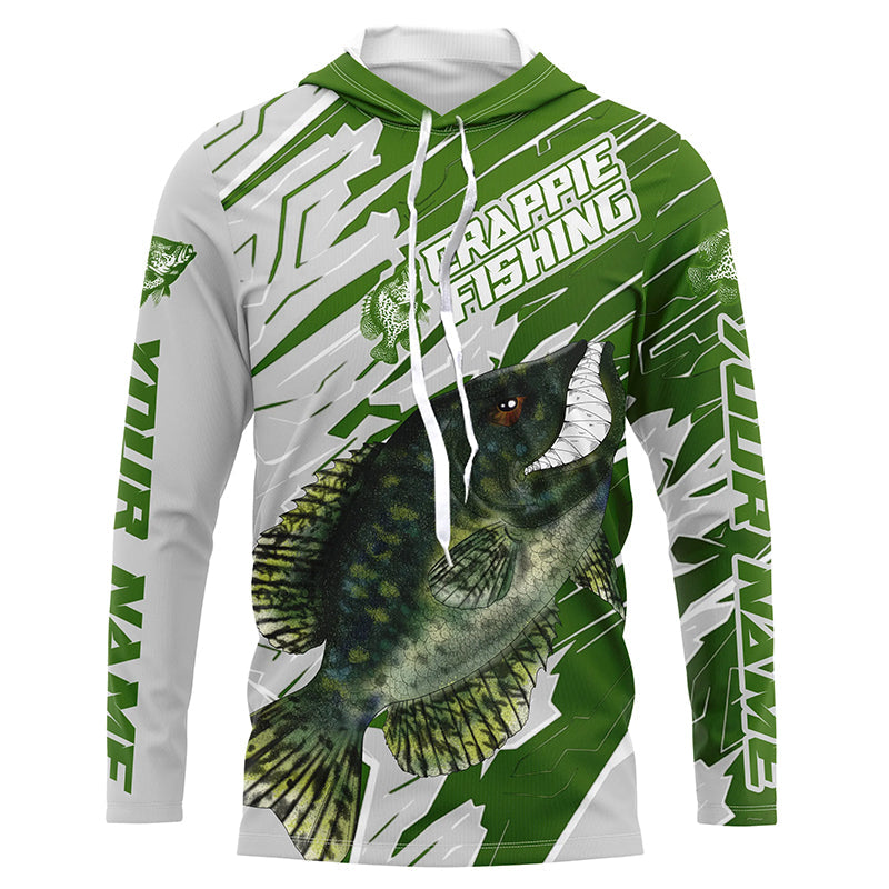 Angry Crappie Custom Long Sleeve Tournament Fishing, Crappie Fishing