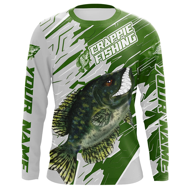 Angry Crappie Custom Long Sleeve Tournament Fishing, Crappie Fishing