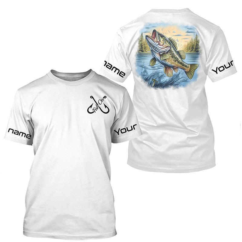 Custom Largemouth Bass Long Sleeve Tournament Fishing, Bass Uv Protection Fishing