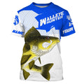 Angry Walleye Custom Long sleeve performance Fishing, Walleye hunter Fishing | blue