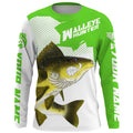 Angry Walleye Custom Long sleeve performance Fishing, Walleye hunter Fishing | green