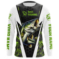 Personalized Bass Fishing, Bass Fishing Long Sleeve Fishing tournament | green camo