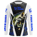 Personalized Bass Fishing, Bass Fishing Long Sleeve Fishing tournament | blue camo