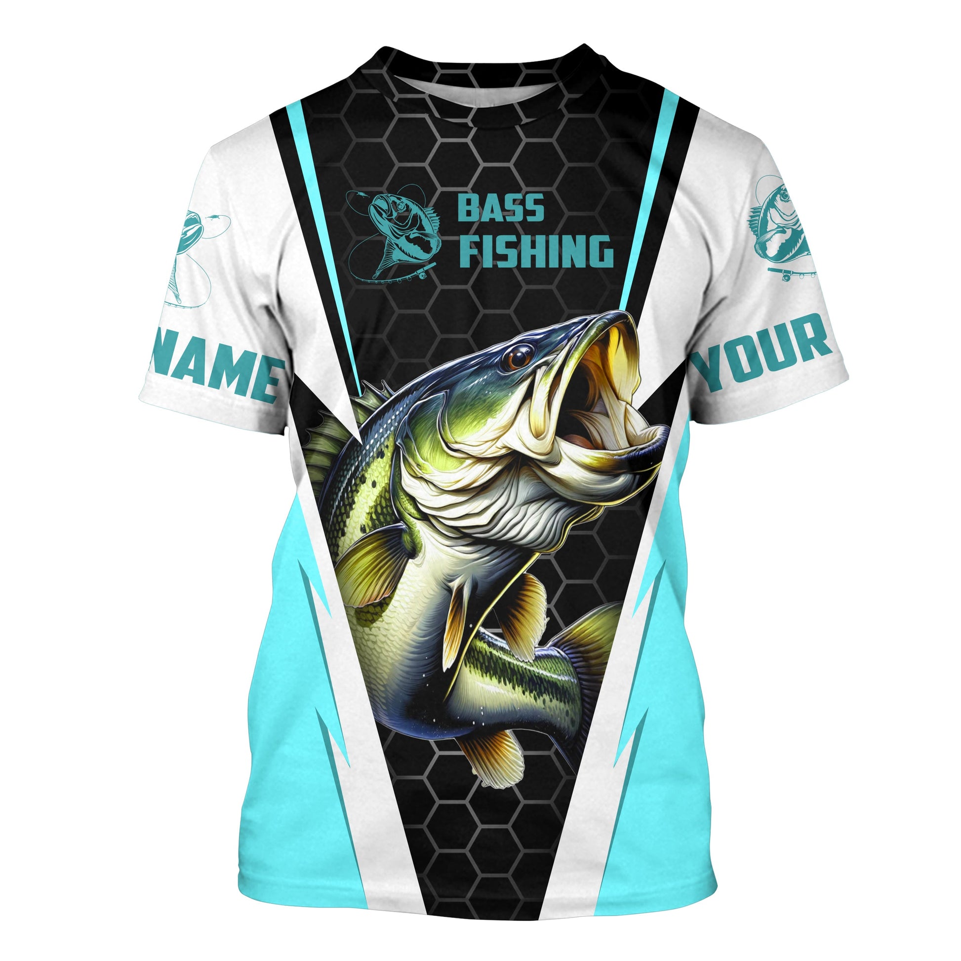 Personalized Bass Fishing, Bass Fishing Long Sleeve Fishing tournament | sky blue
