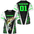 Personalized Bass Fishing Sport, Bass Fishing Long Sleeve Tournament | Green Camo