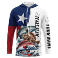 Texas Slam Redfish, Trout, Flounder Custom Long Sleeve Fishing, Texas Flag Fishing