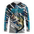 Custom Bass Fishing Camo Long Sleeve Tournament Fishing, Bass Fishing | Blue