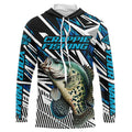 Custom Crappie Fishing Camo Long Sleeve Tournament Fishing, Crappie Fishing | Blue