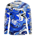 Blue Water Camo Custom Long Sleeve Performance Fishing, Sun Protection Fishing