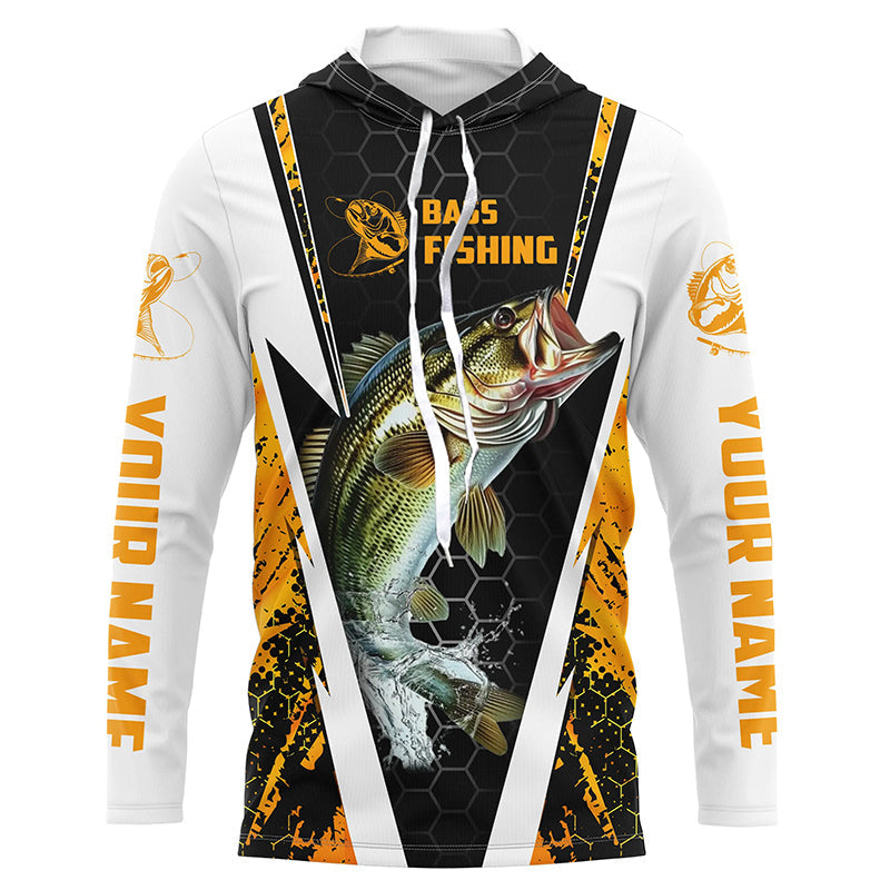 Personalized Bass Fishing Sport, Bass Fishing Long Sleeve Tournament | Yellow Camo