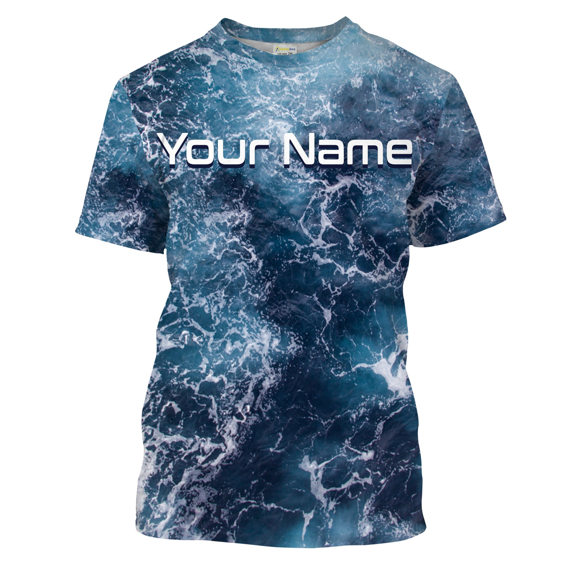 Sea camo Fishing Custom UV Long Sleeve Fishing, Saltwater Fishing - IPHW877
