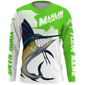 Marlin hunter Fishing, Custom Angry Marlin Long sleeve performance Fishing |green