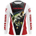 Custom Bass Fishing for Fishing team, Largemouth Bass Long sleeve Fishing | red