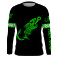 Customized green black Fish hook skull reaper sun protection performance long sleeve fishing NQS3550