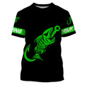 Customized green black Fish hook skull reaper sun protection performance long sleeve fishing NQS3550