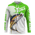 Monster Tuna Fishing, Yellowfin Tuna fish skull Custom Long sleeve Fishing | green