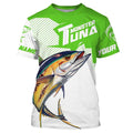 Monster Tuna Fishing, Yellowfin Tuna fish skull Custom Long sleeve Fishing | green
