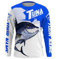 Bluefin Tuna hunter Fishing, Custom Angry Tuna Long sleeve performance Fishing |blue