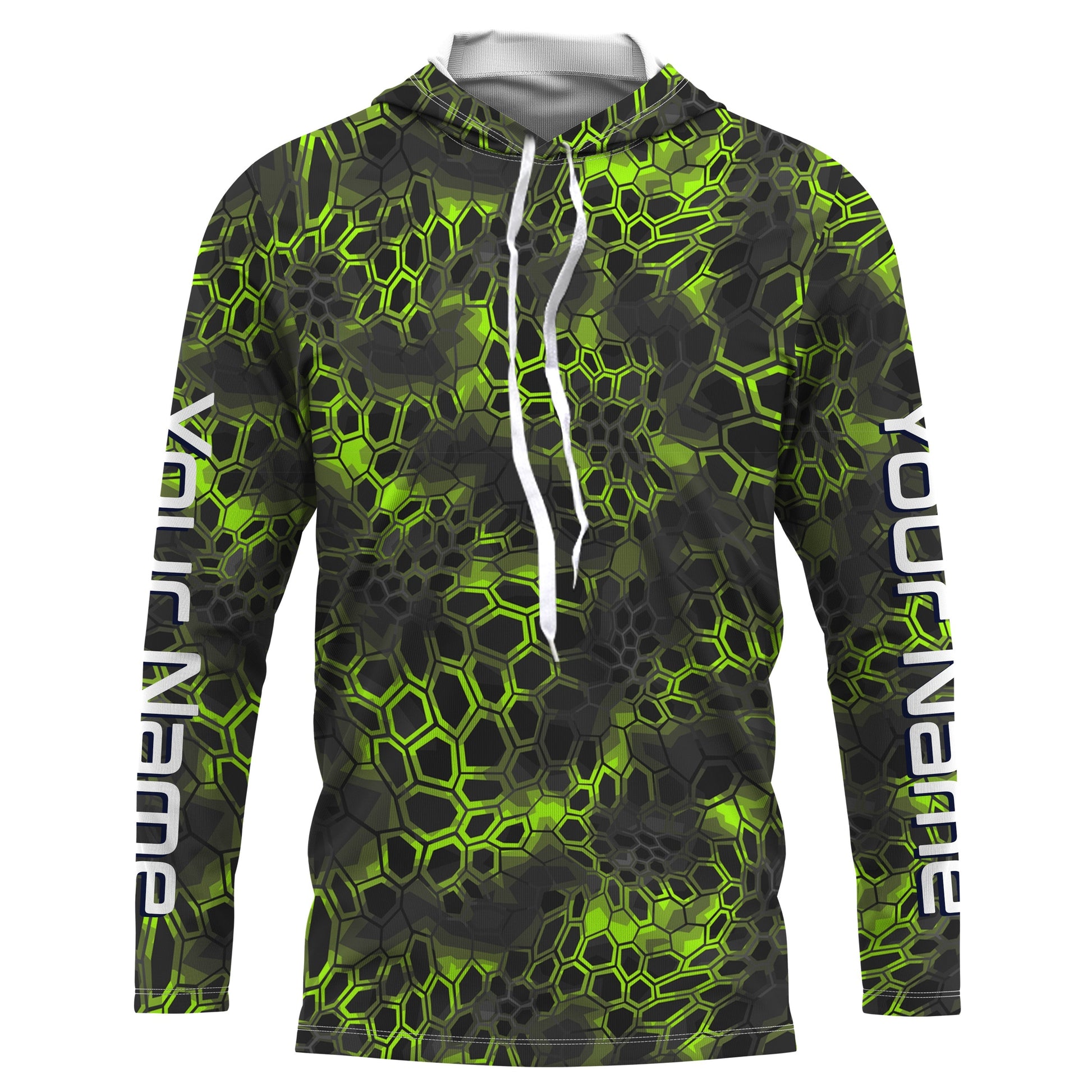 Green camo Custom Long Sleeve performance Fishing, UV Protection Fishing