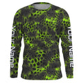 Green camo Custom Long Sleeve performance Fishing, UV Protection Fishing