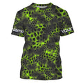 Green camo Custom Long Sleeve performance Fishing, UV Protection Fishing